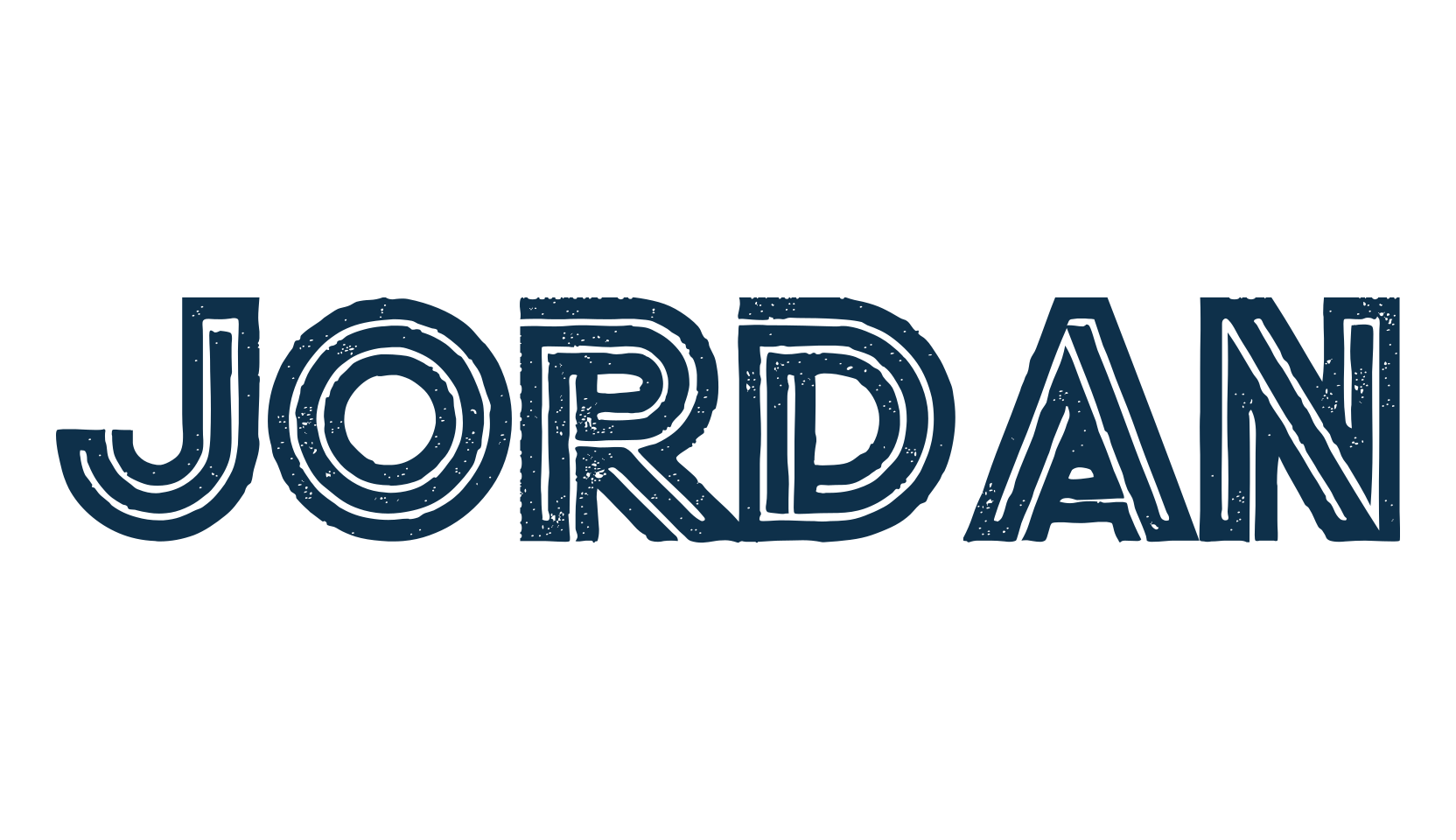 Jordan, fancy eroded decorative font preview