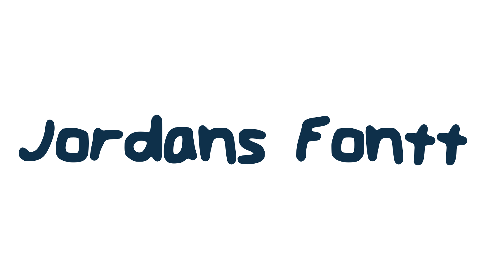 Jordans Fontt, handwriting font preview