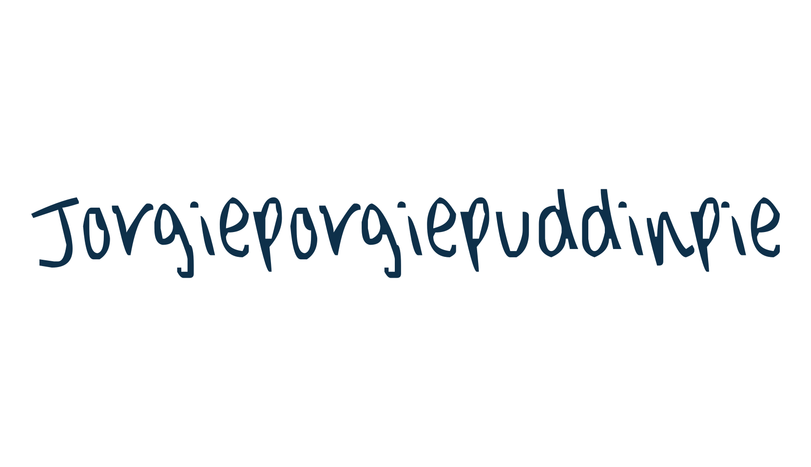 Jorgieporgiepuddinpie, handwriting font preview