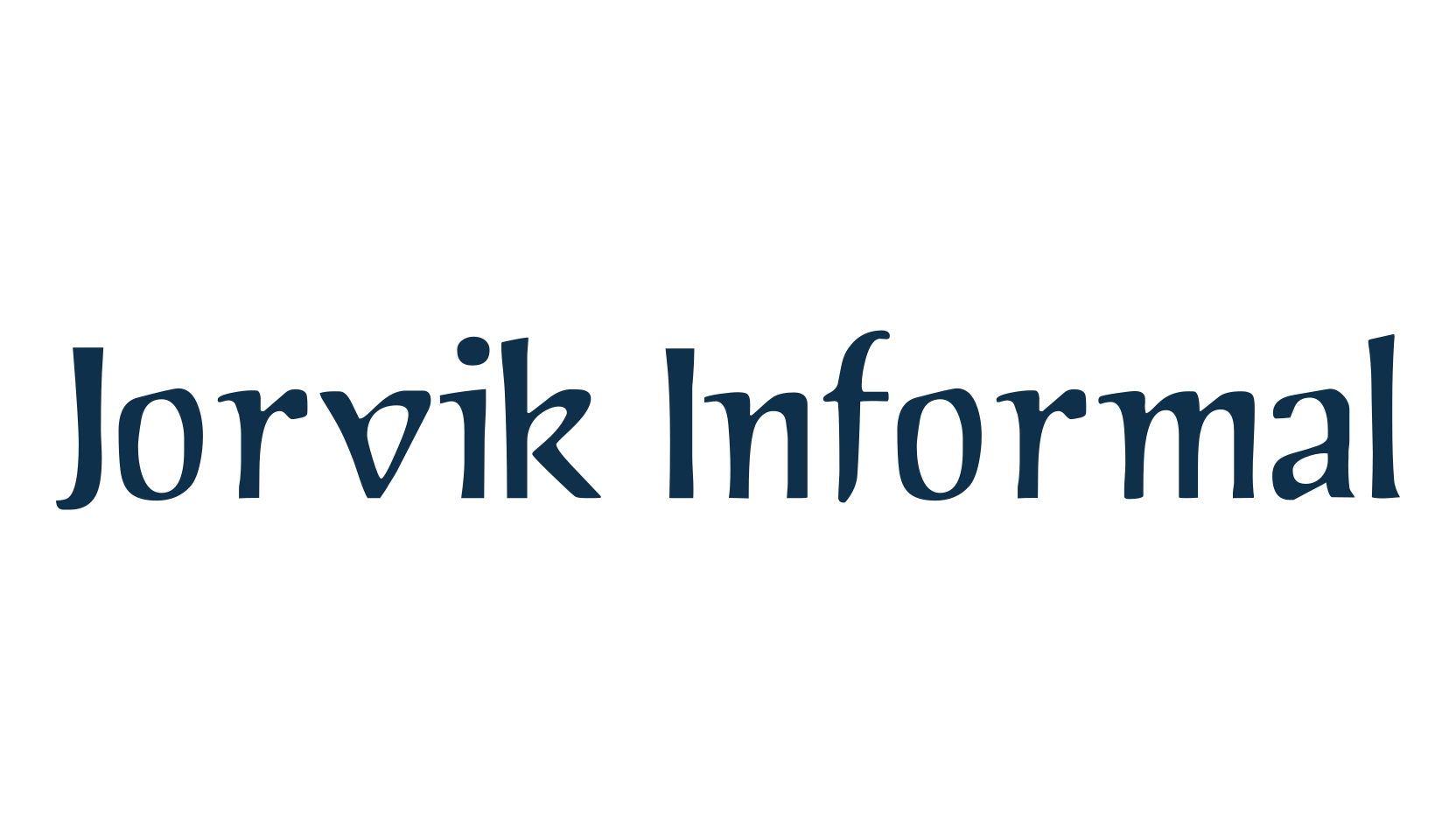 Jorvik Informal, various font preview