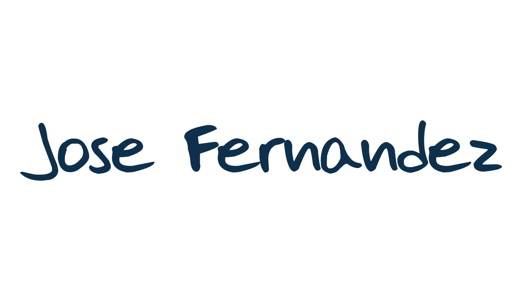 Jose Fernandez, handwriting font preview