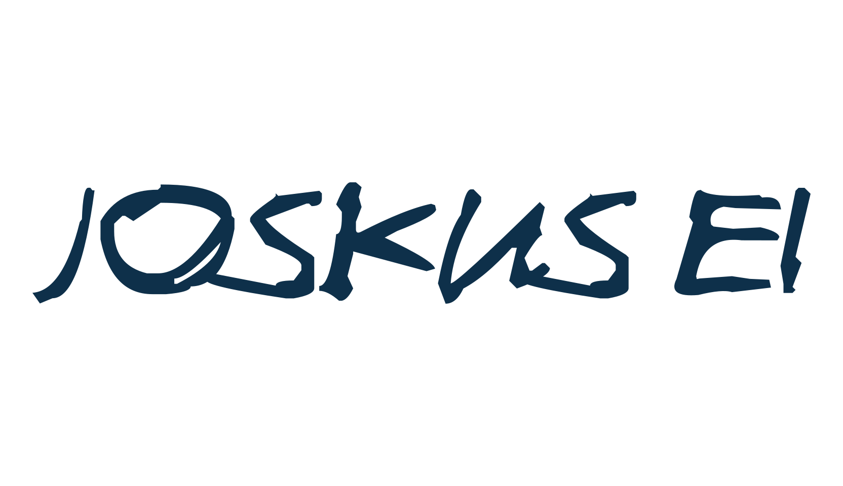Joskus Ei, script trash fancy decorative calligraphy font preview