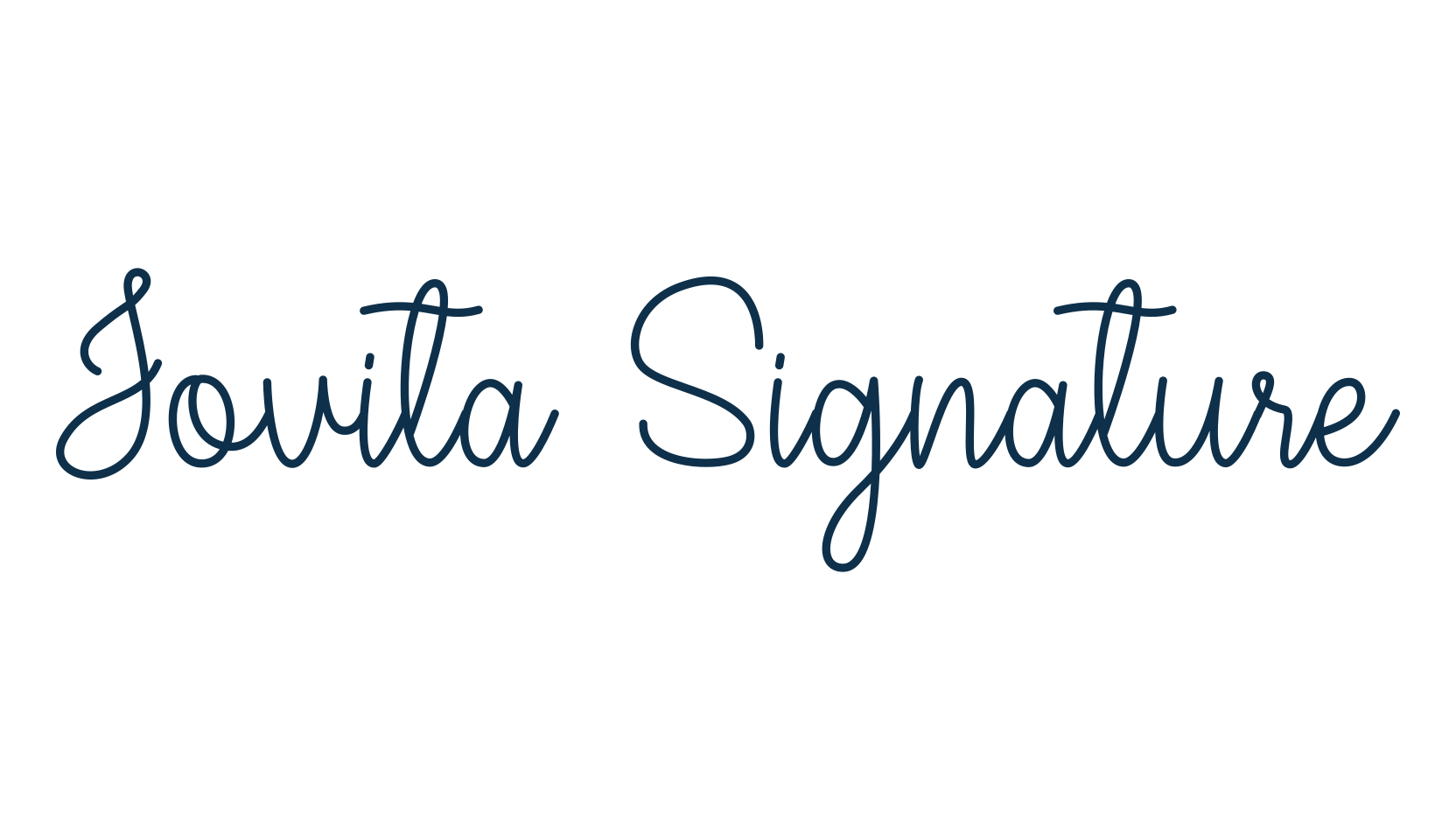 Jovita Signature, handwriting font preview