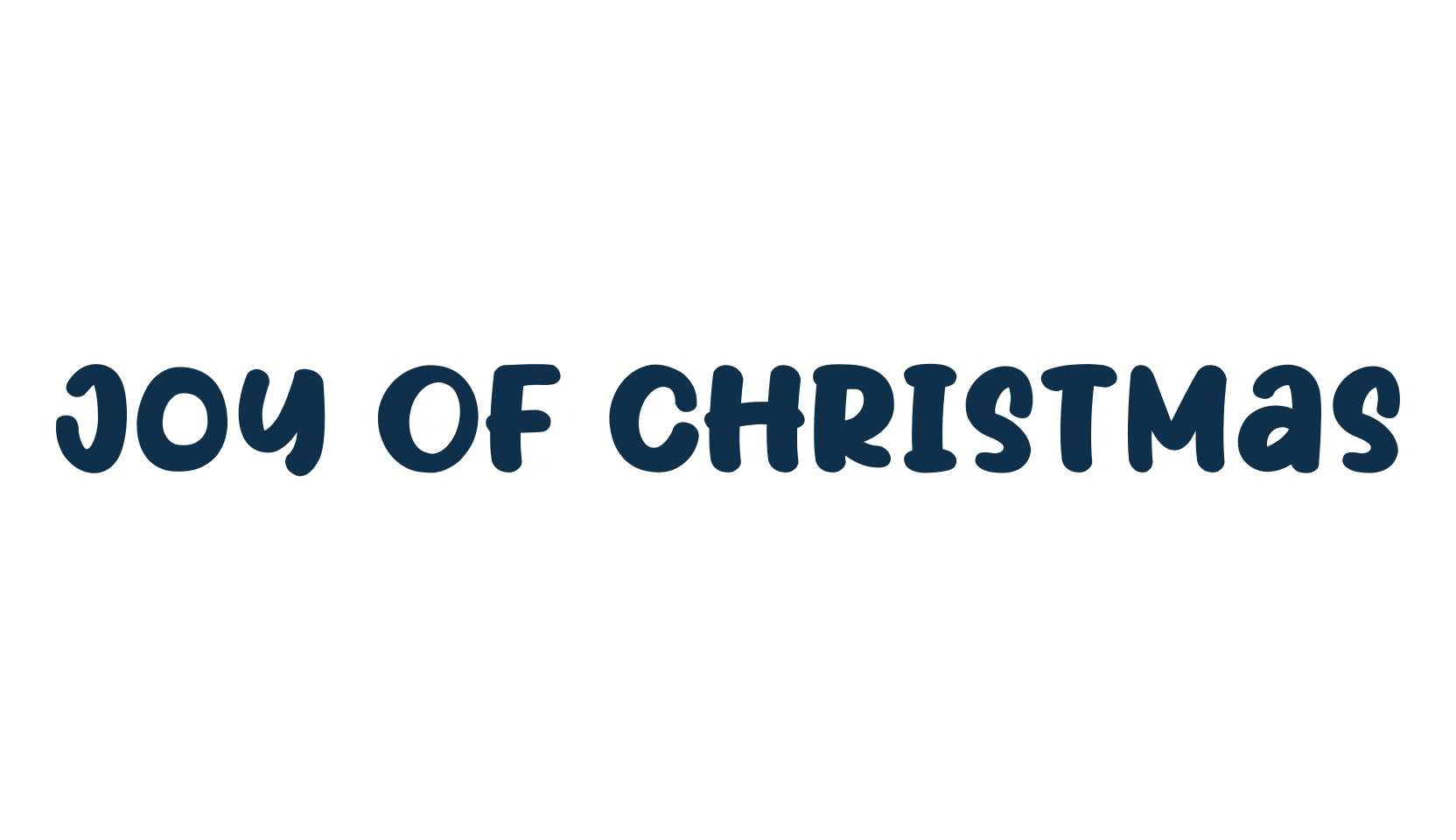 Joy Of Christmas, cartoon font preview