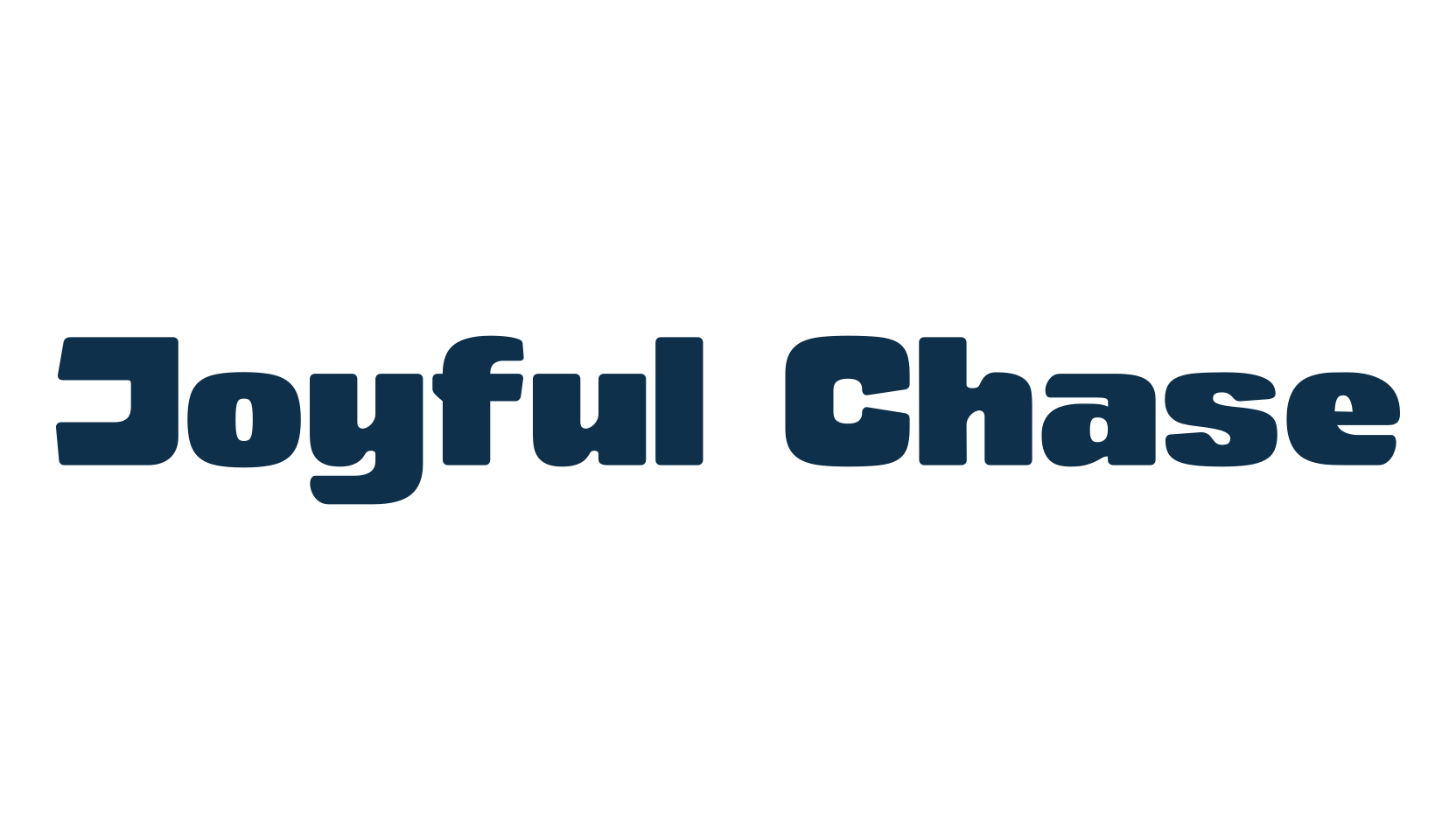 Joyful Chase, basic sans serif font preview
