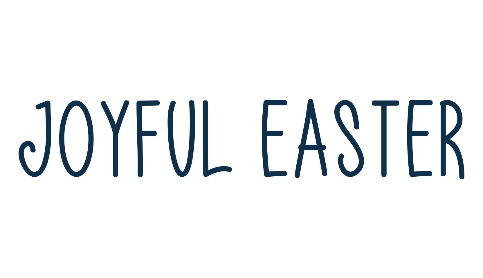 Joyful Easter, handwriting font preview