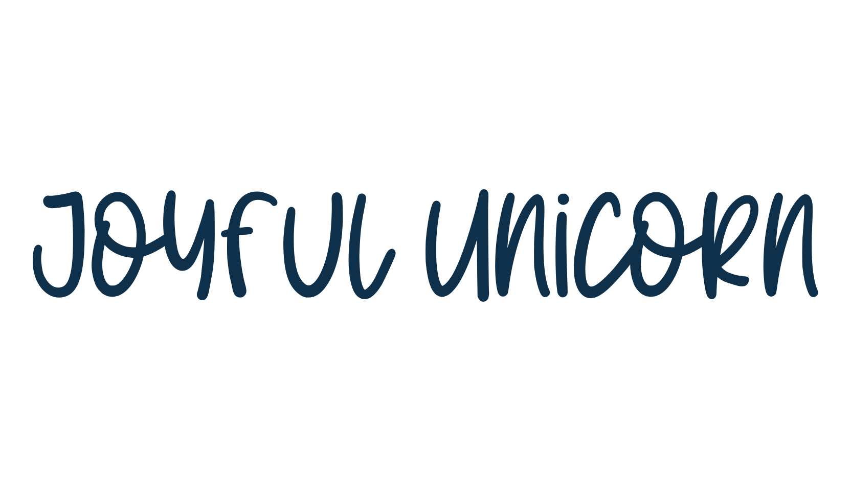 Joyful Unicorn, script handwritten fancy decorative calligraphy font preview