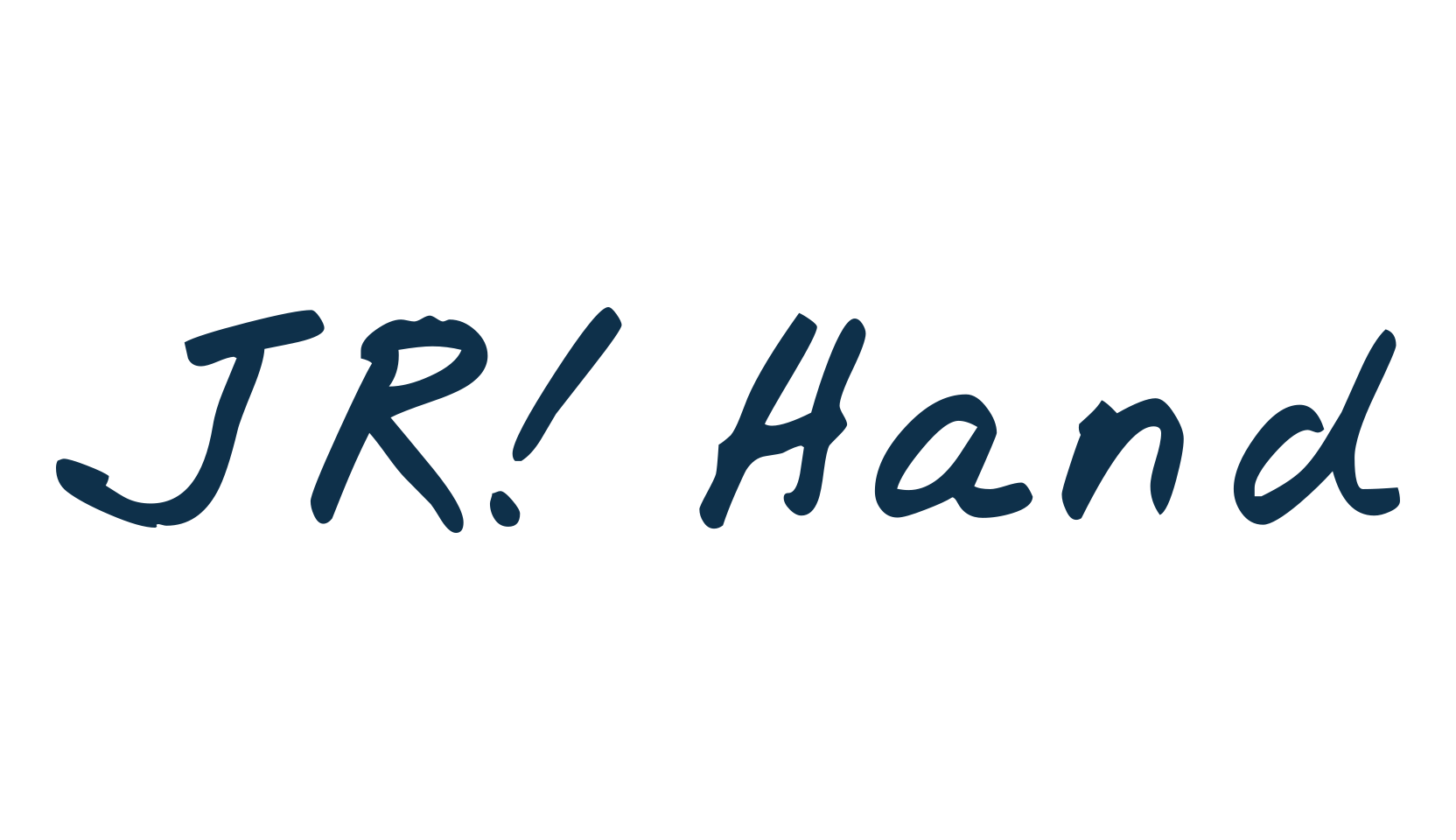JR! Hand, script handwritten fancy decorative calligraphy font preview