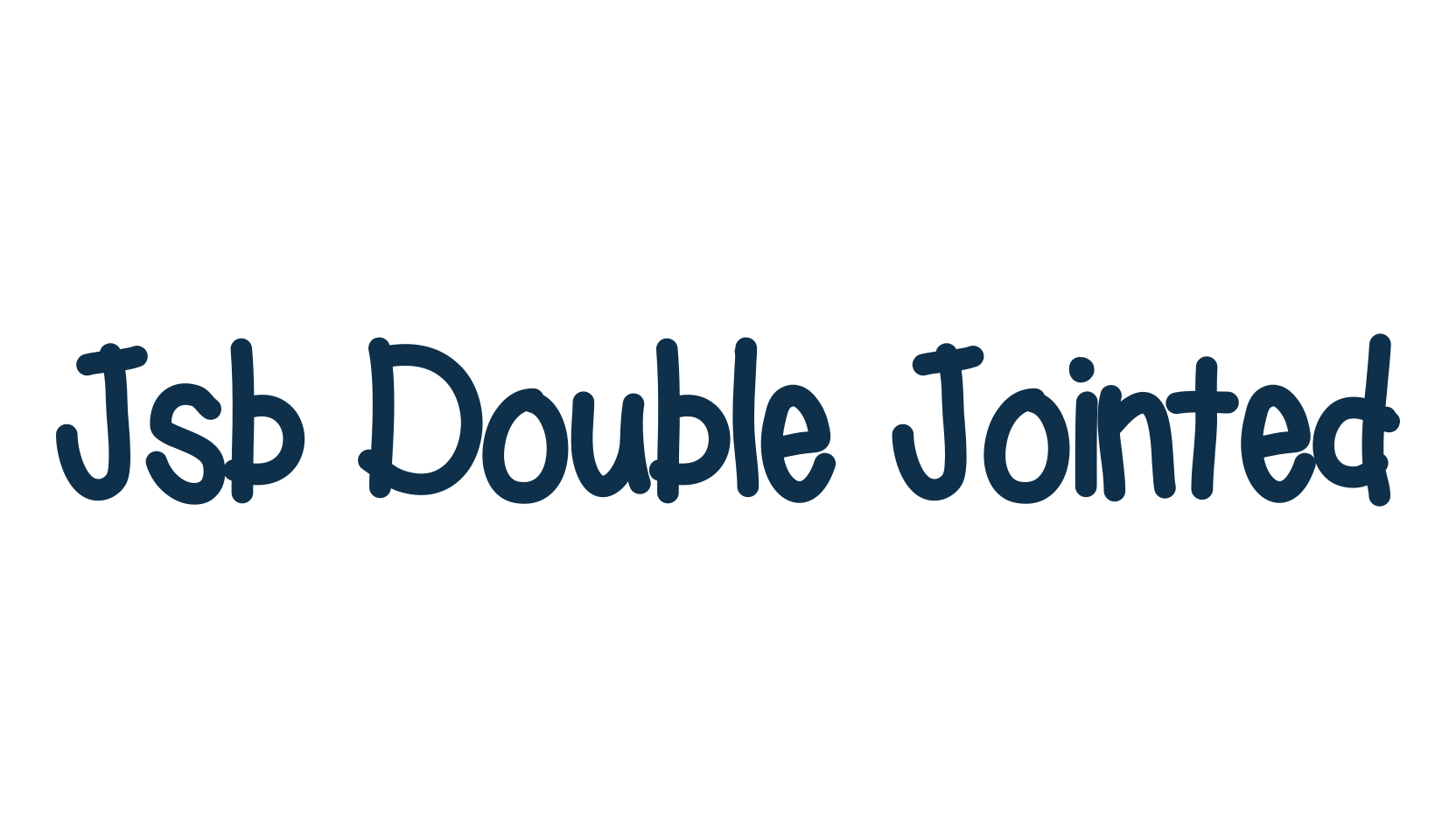 Jsb Double Jointed, handwriting font preview