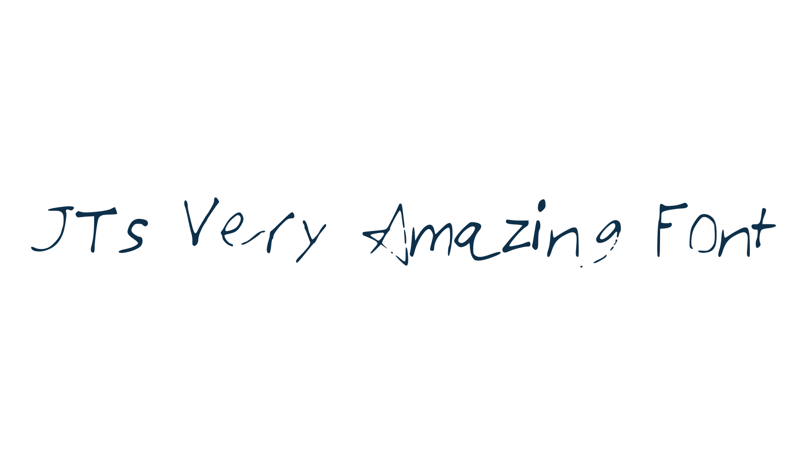 JTs Very Amazing Font, script handwritten fancy decorative calligraphy font preview