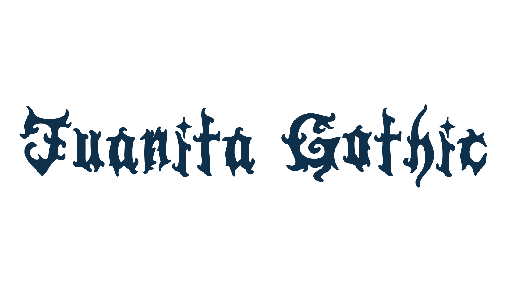 Juanita Gothic, modern font preview