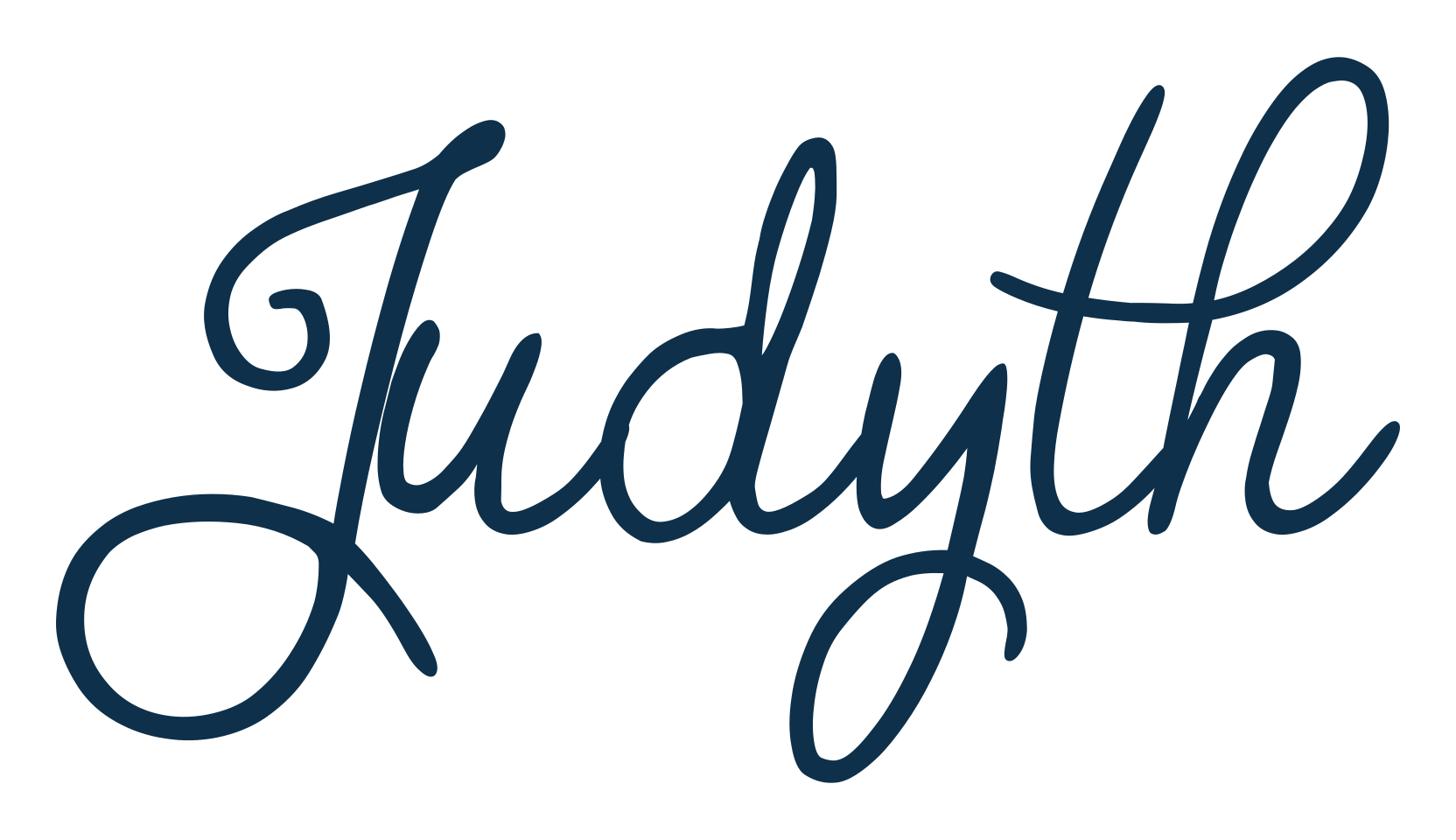 Judyth, script handwritten fancy decorative calligraphy font preview
