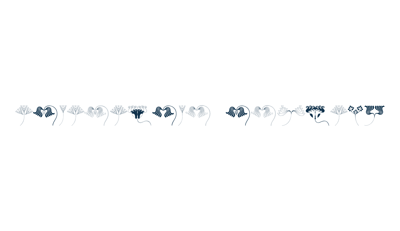 JugendStil Flowers, display market font preview