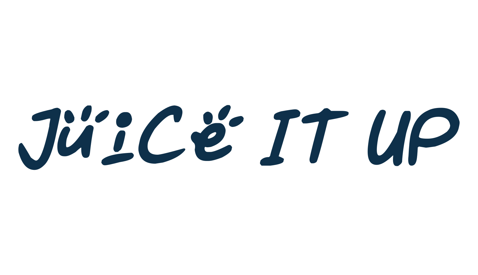 Juice It Up, cartoon font preview