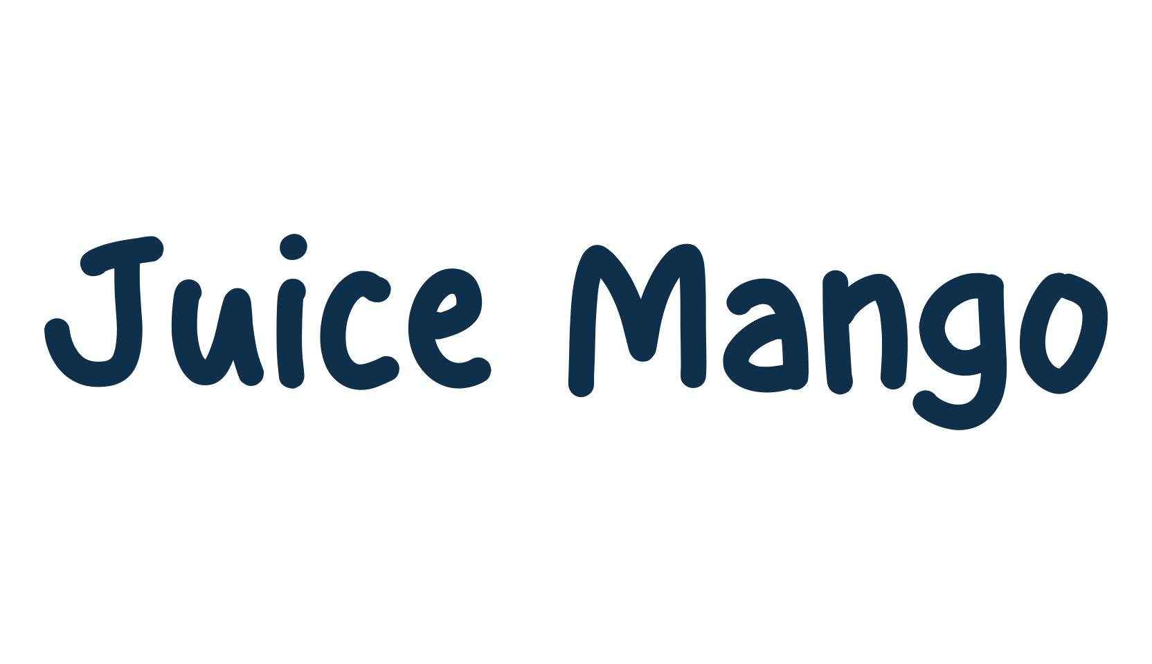 Juice Mango, handwriting font preview