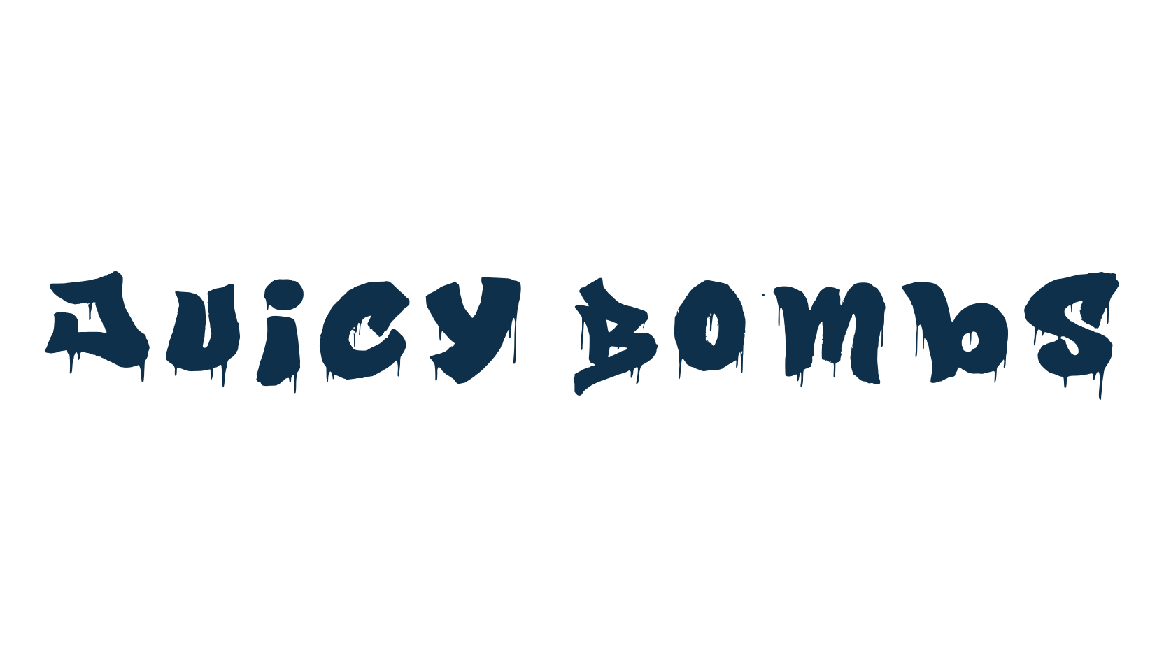 Juicy Bombs, graffiti font preview