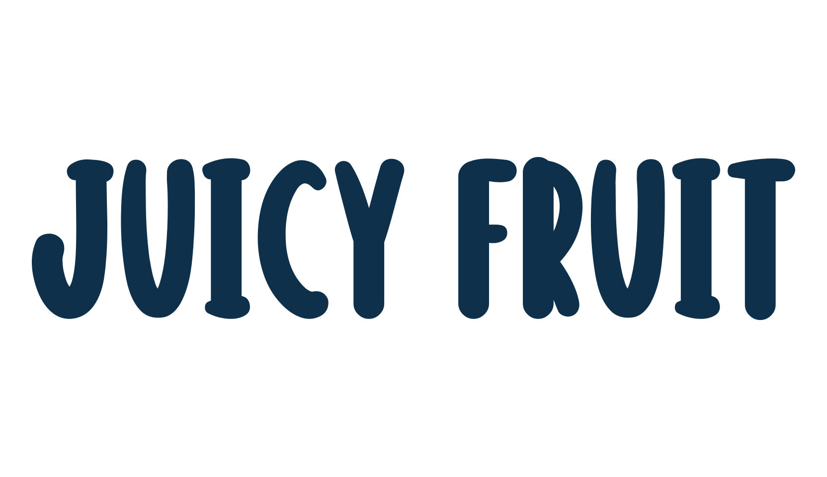 Juicy Fruit, fancy cartoon decorative font preview