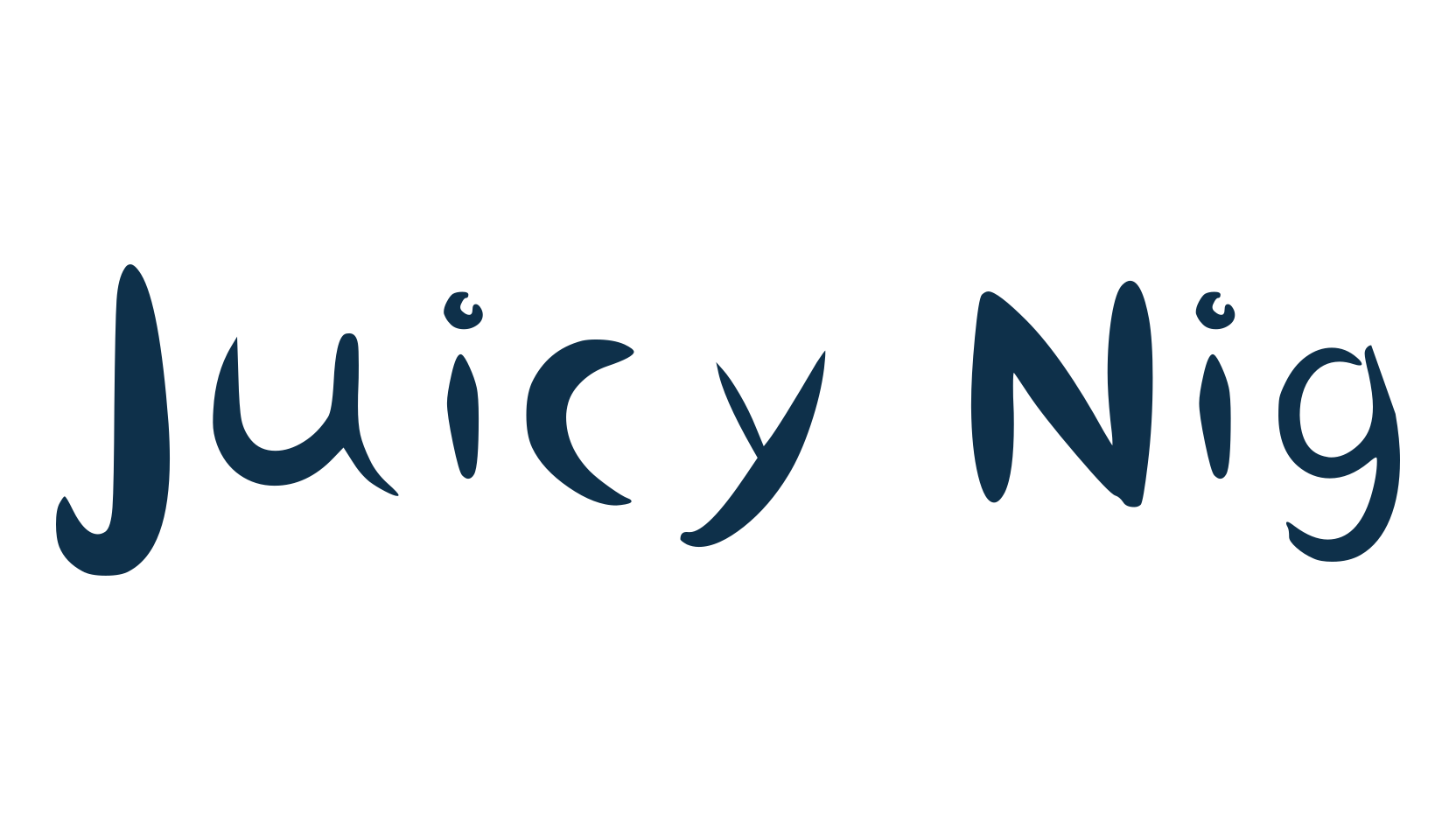 Juicy Nig, fancy decorative font preview