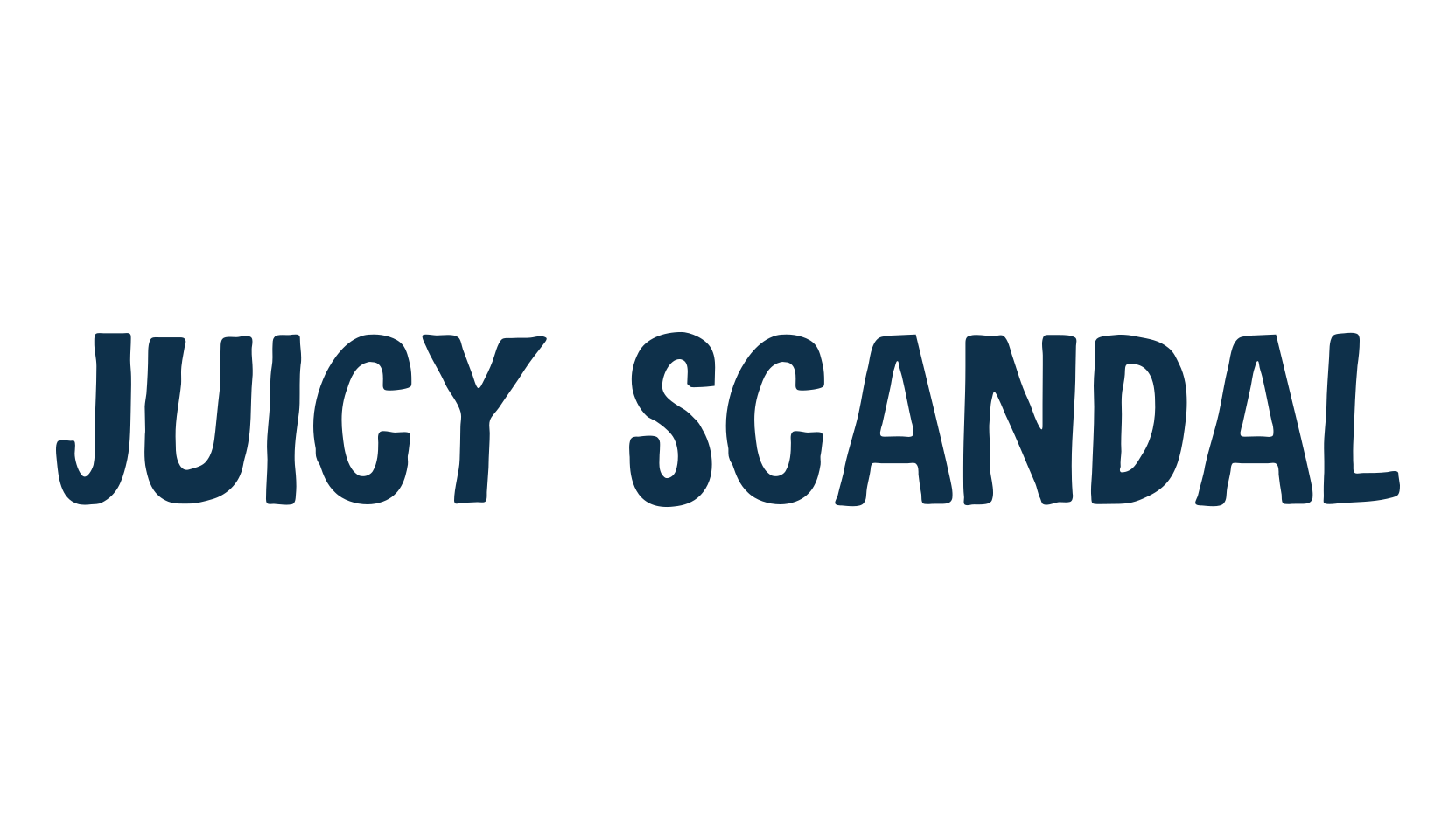 Juicy Scandal, fancy cartoon decorative comic font preview