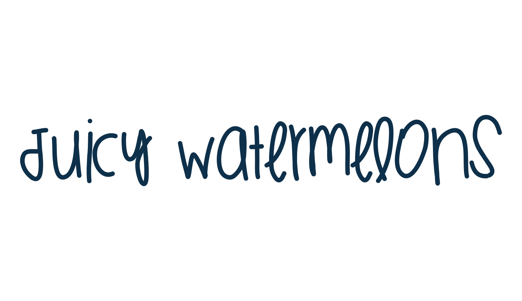 Juicy Watermelons, script handwritten fancy decorative calligraphy font preview