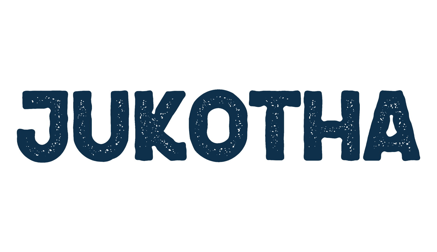 Jukotha, eroded font preview