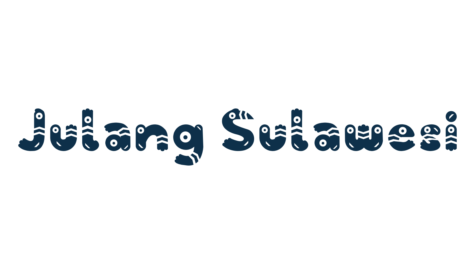 Julang Sulawesi, fancy decorative font preview