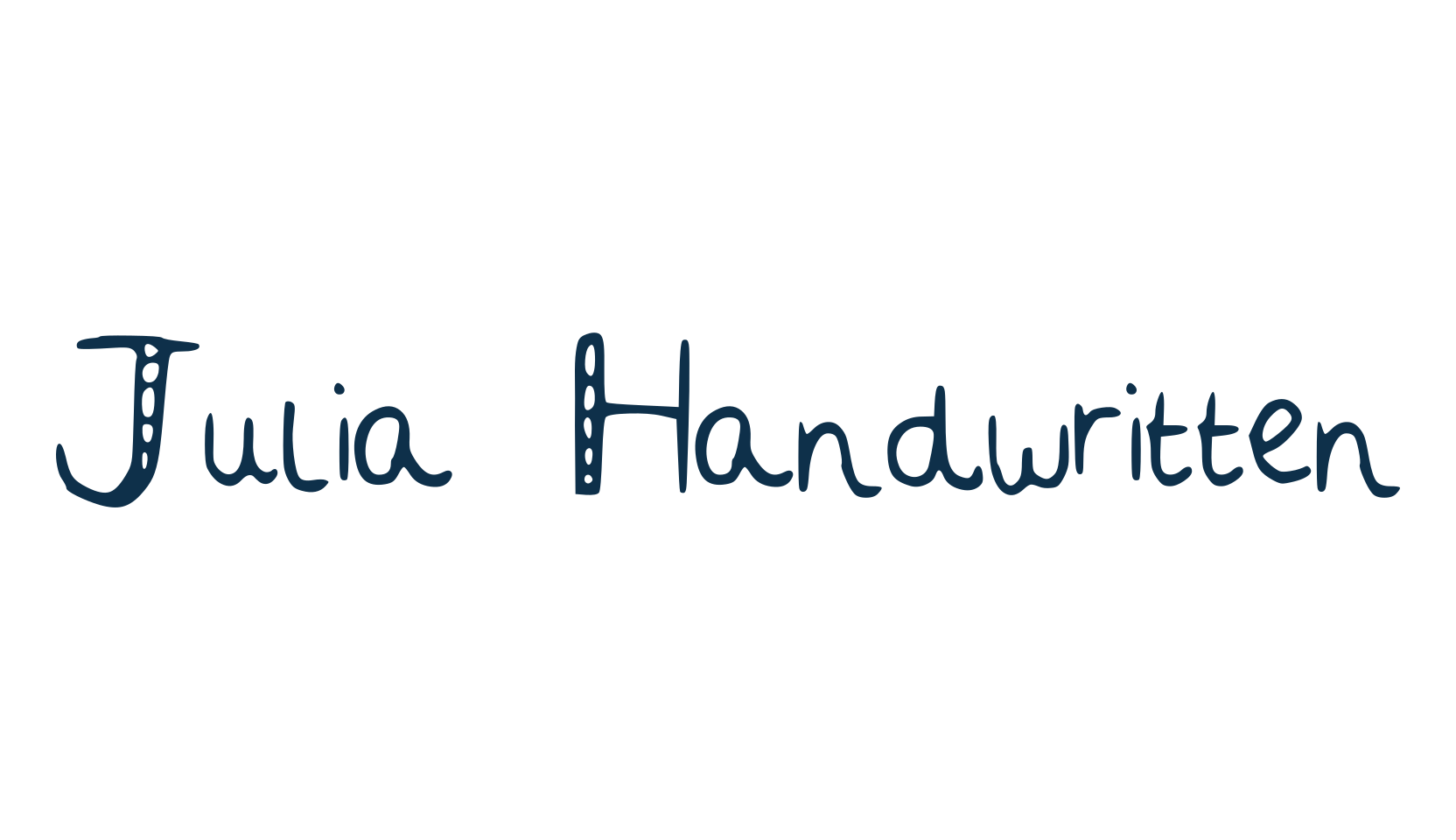 Julia Handwritten, fancy decorative font preview