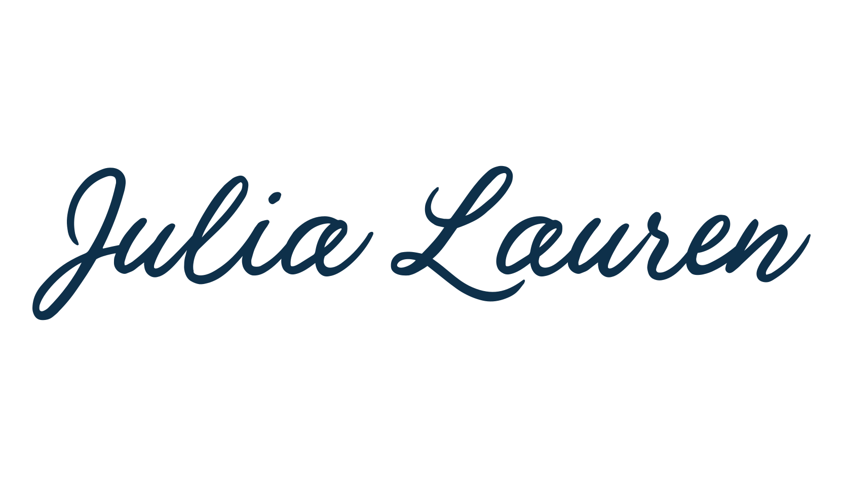 Julia Lauren, script handwritten fancy decorative calligraphy font preview