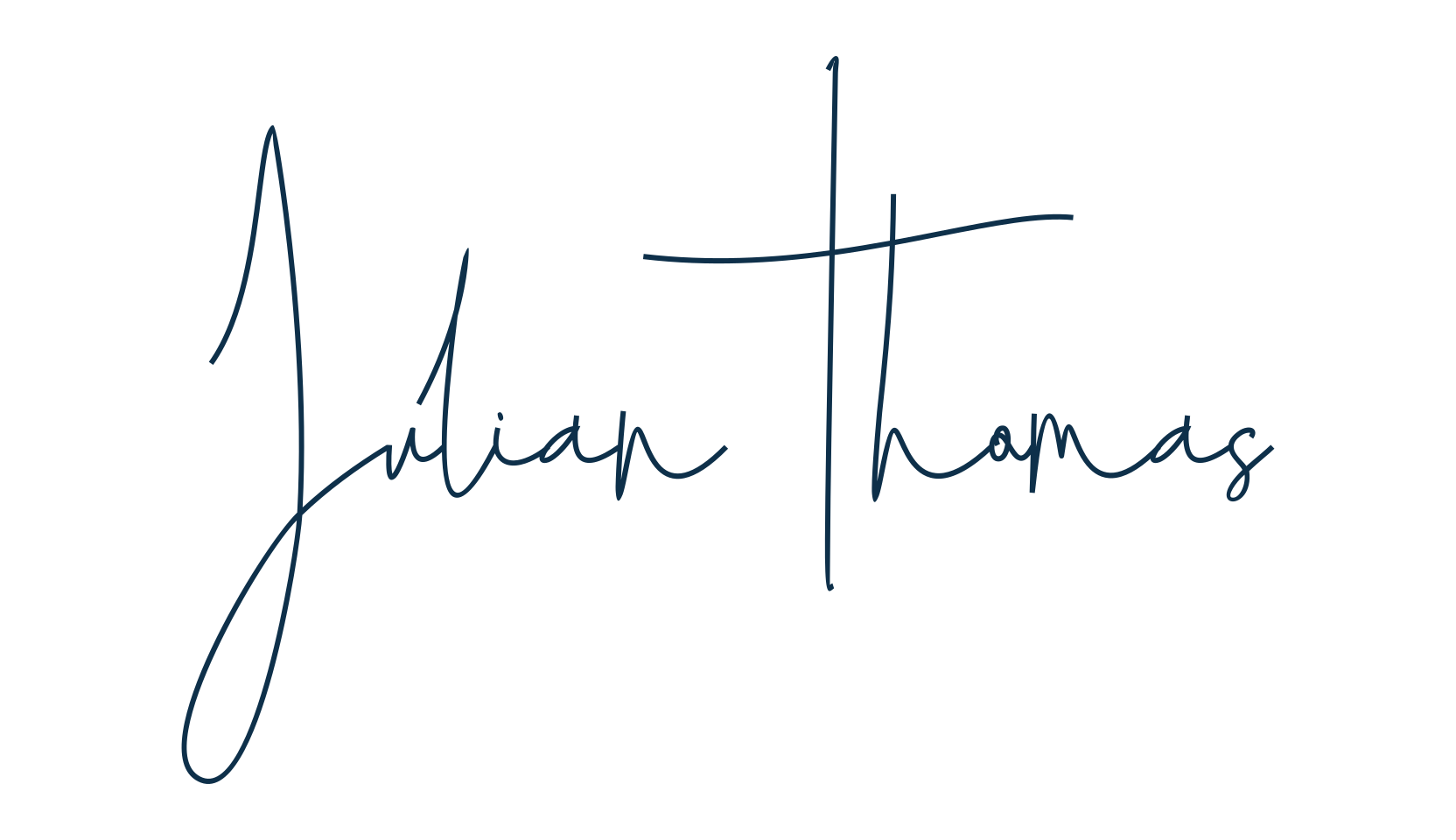 Julian Thomas, script handwritten fancy decorative calligraphy font preview