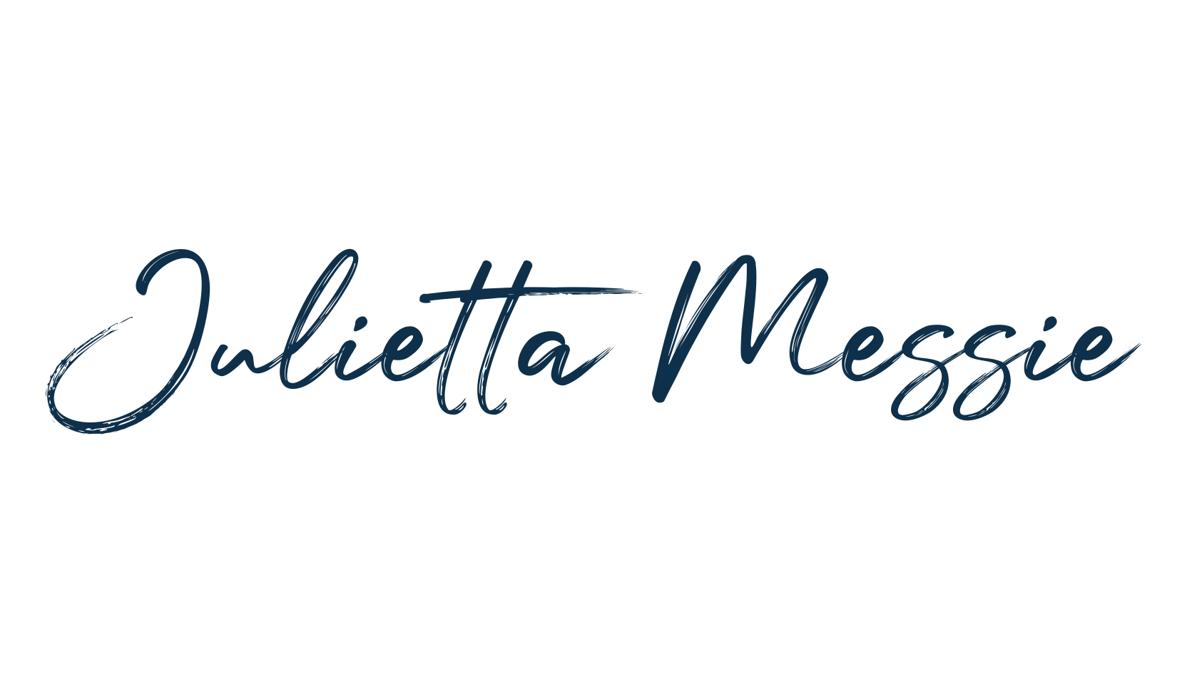 Julietta Messie, brush font preview