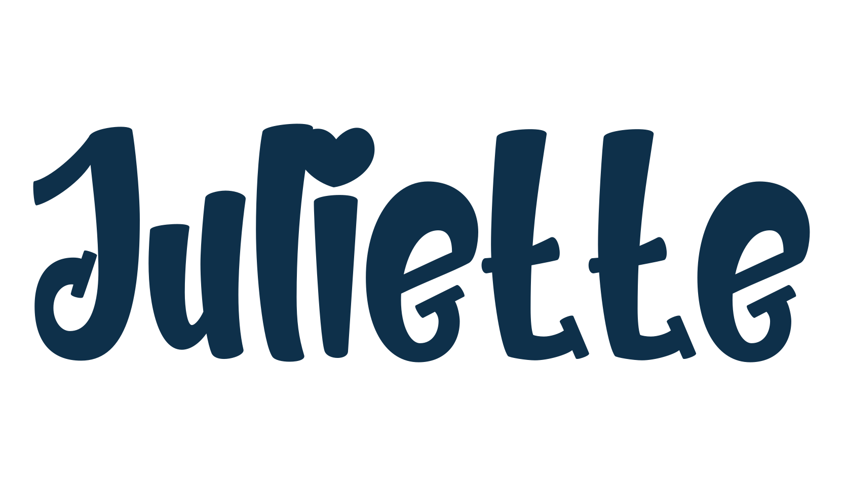 Juliette (juliette-5), fancy cartoon decorative font preview