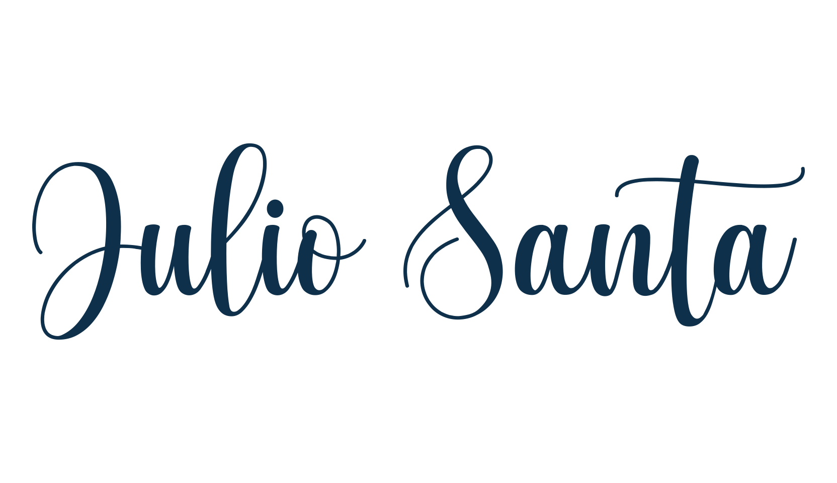 Julio Santa, script calligraphy fancy decorative font preview