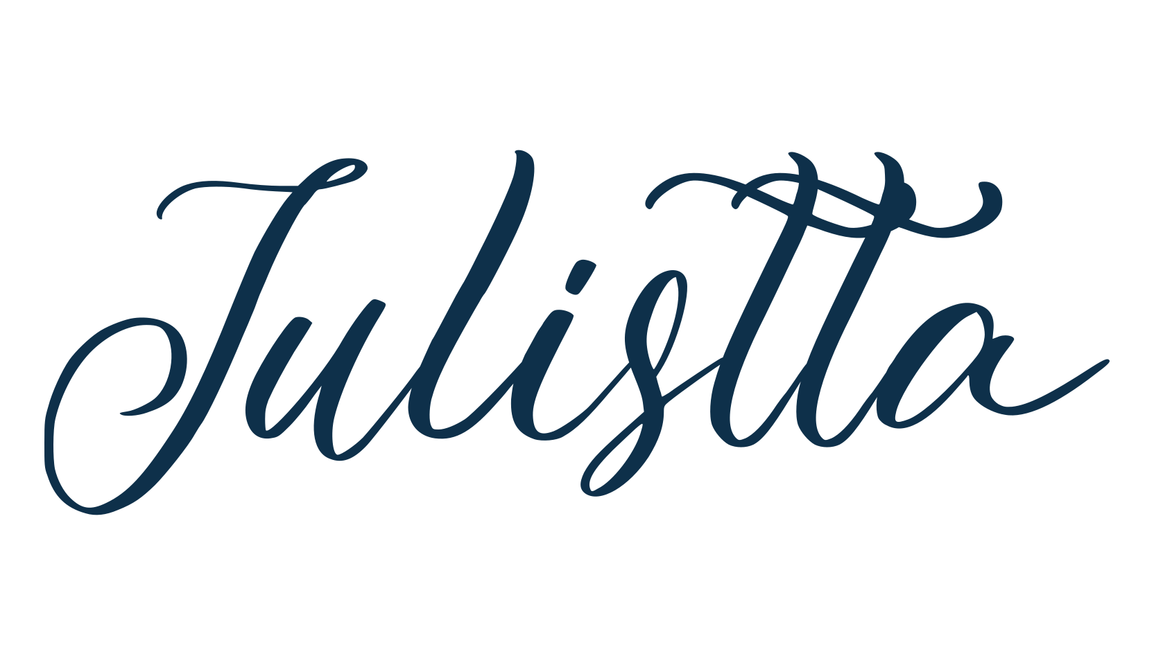 Julistta, script calligraphy fancy decorative font preview