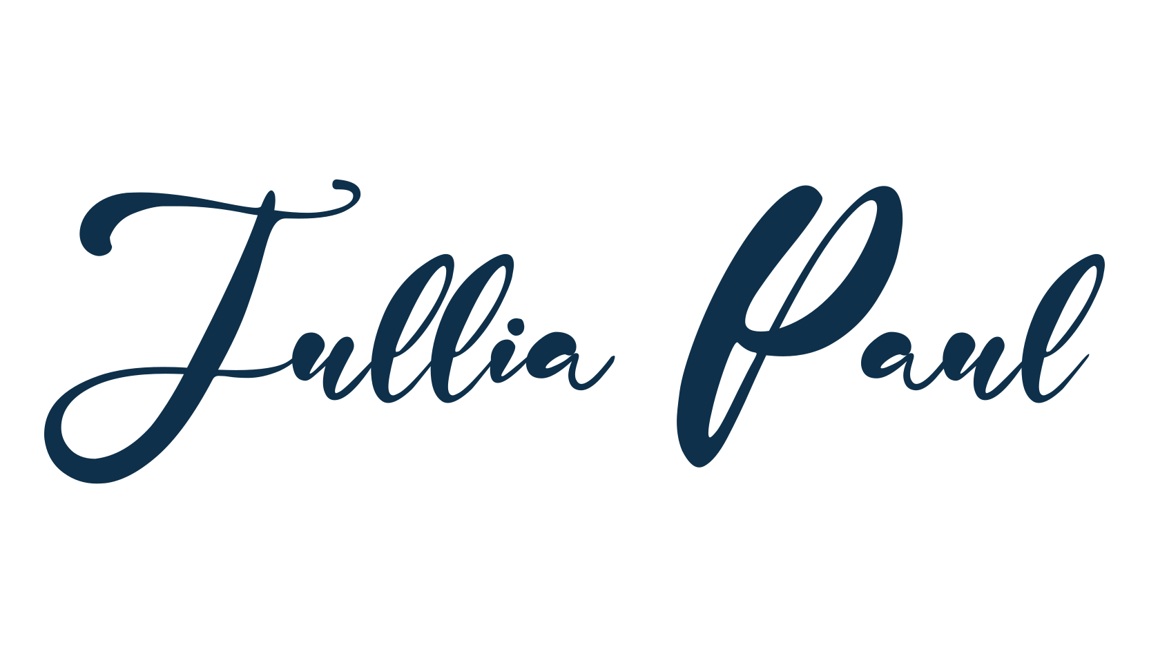 Jullia Paul, fancy decorative font preview