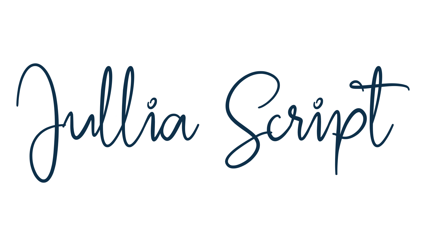 Jullia Script, handwriting font preview