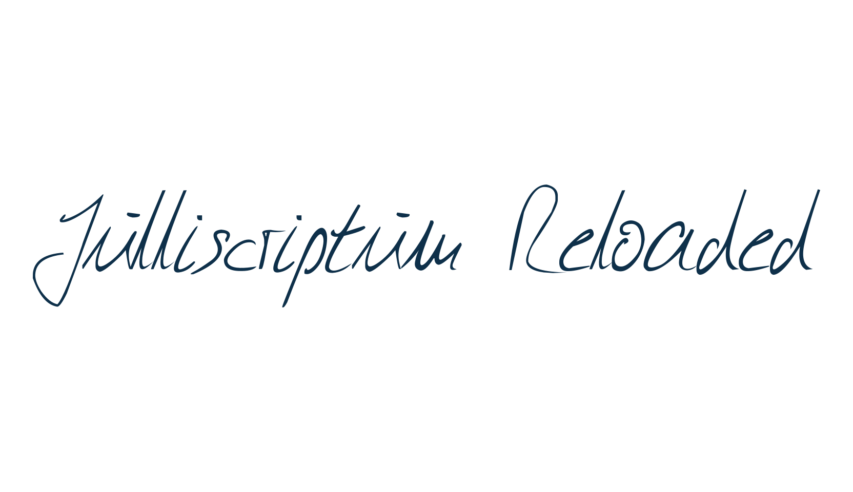 Julliscriptum Reloaded, script handwritten fancy decorative calligraphy font preview