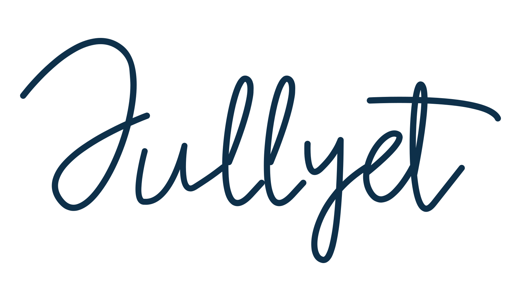 Jullyet, script handwritten fancy decorative calligraphy font preview