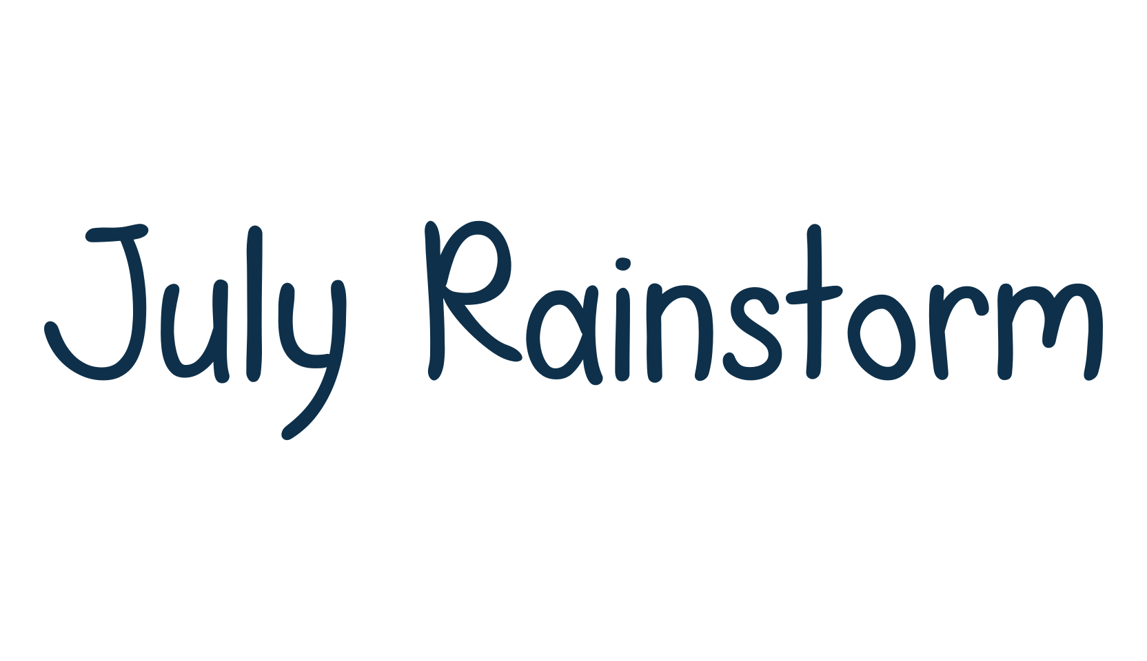 July Rainstorm, script handwritten fancy decorative calligraphy font preview