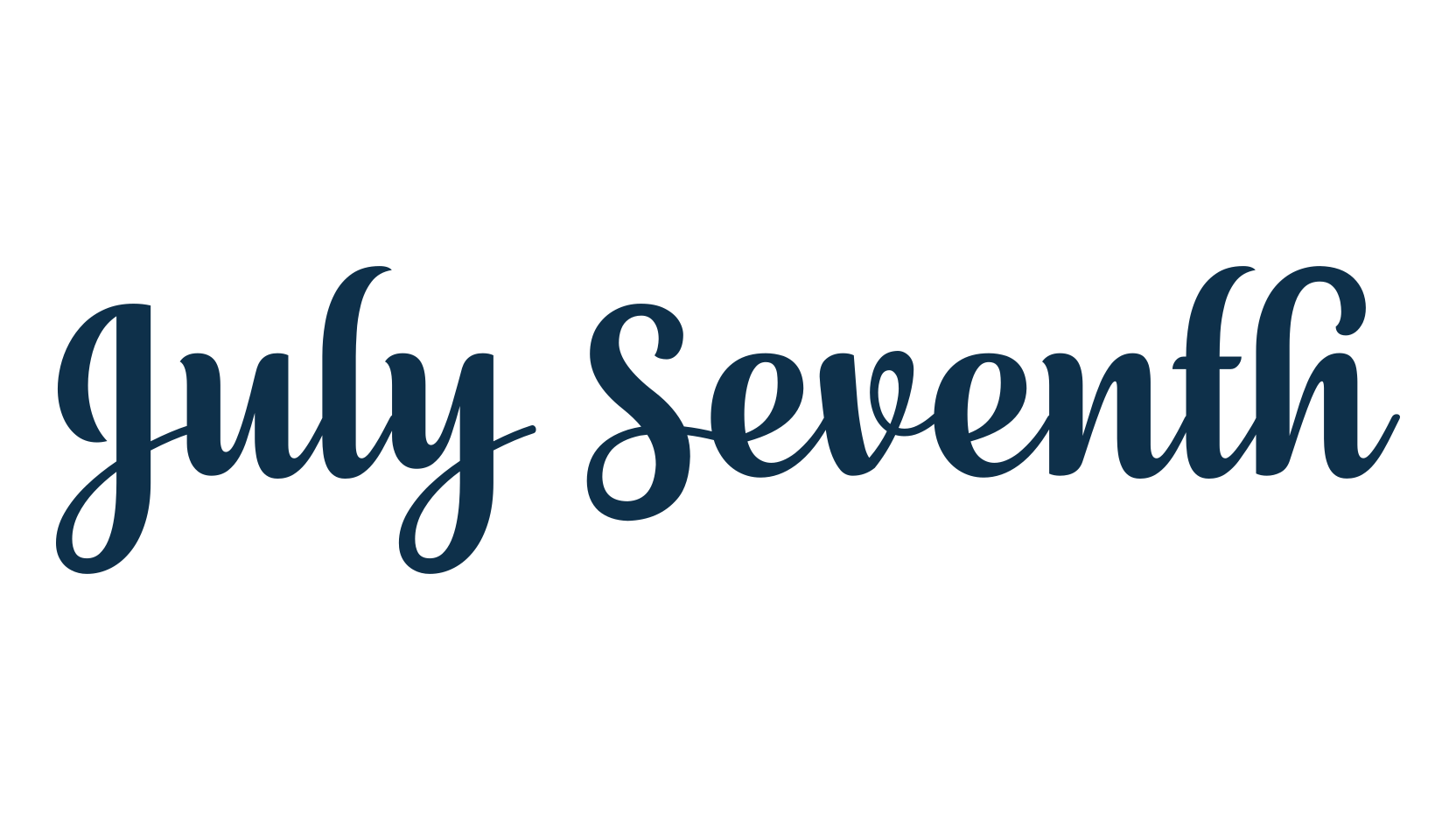 July Seventh, various font preview