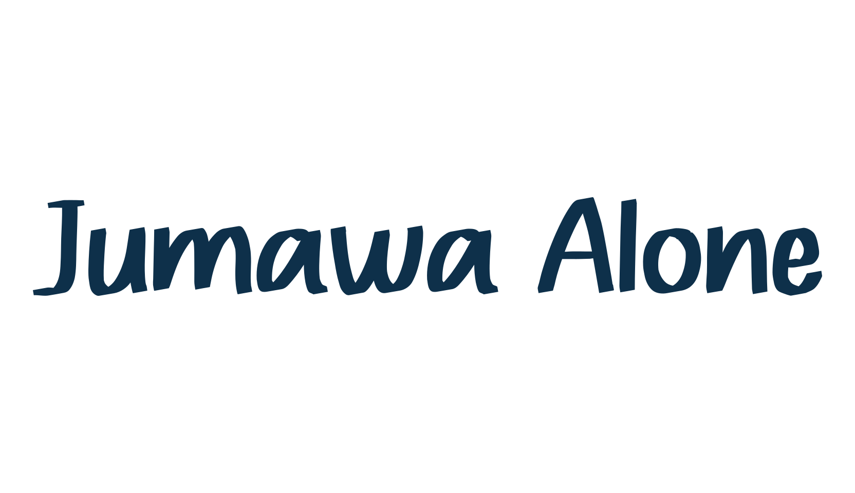 Jumawa Alone, handwriting font preview