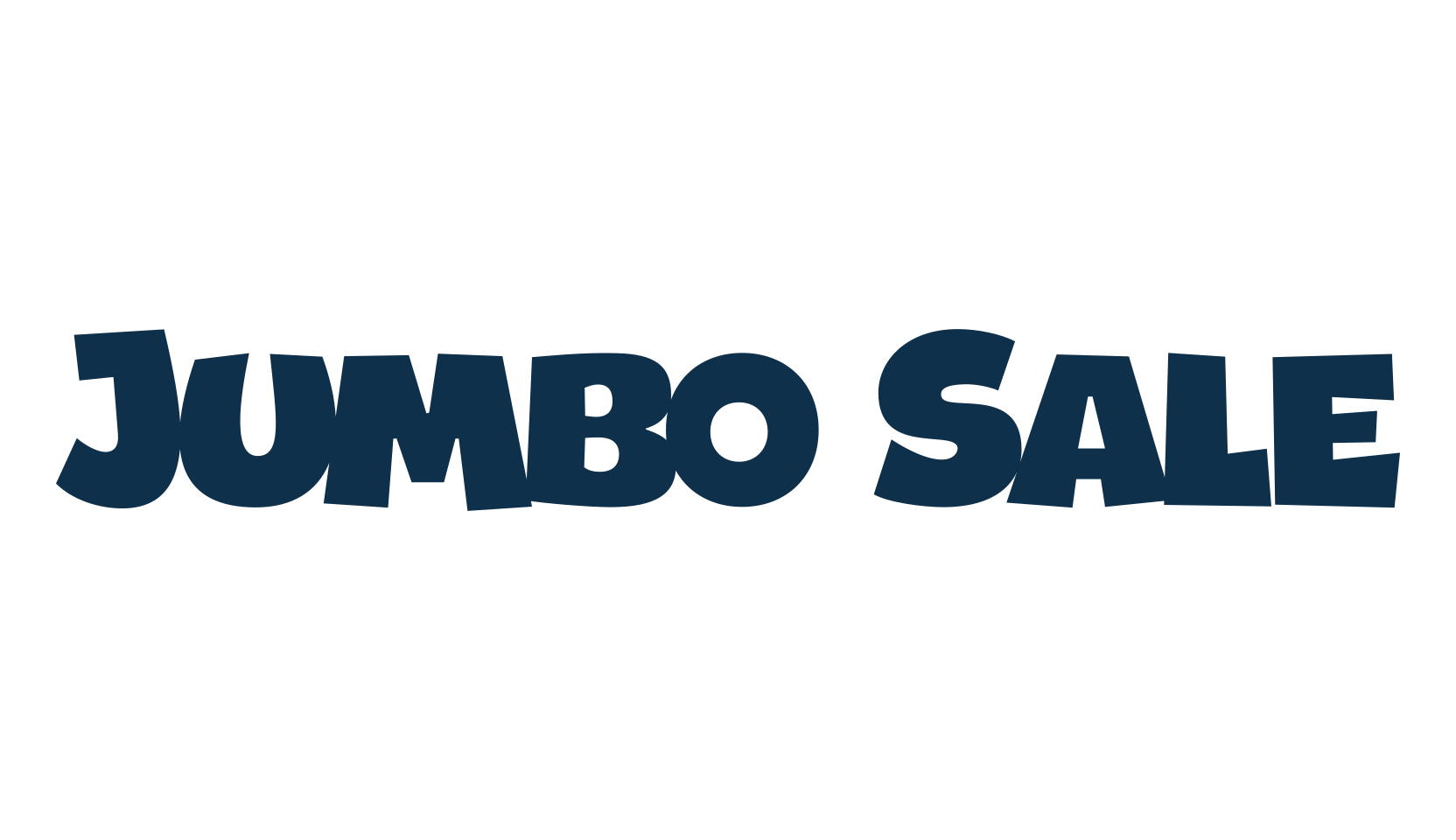 Jumbo Sale, cartoon font preview