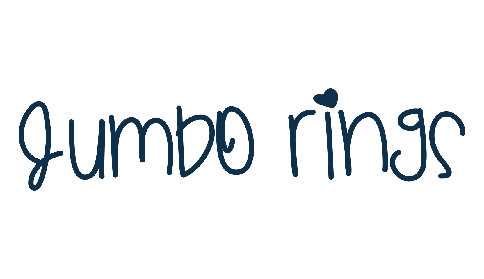 Jumbo Rings, handwriting font preview
