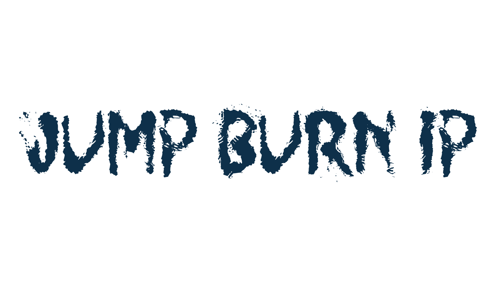 Jump Burn IP, destroy font preview