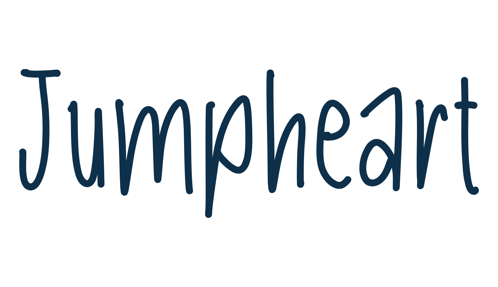 Jumpheart, handwriting font preview