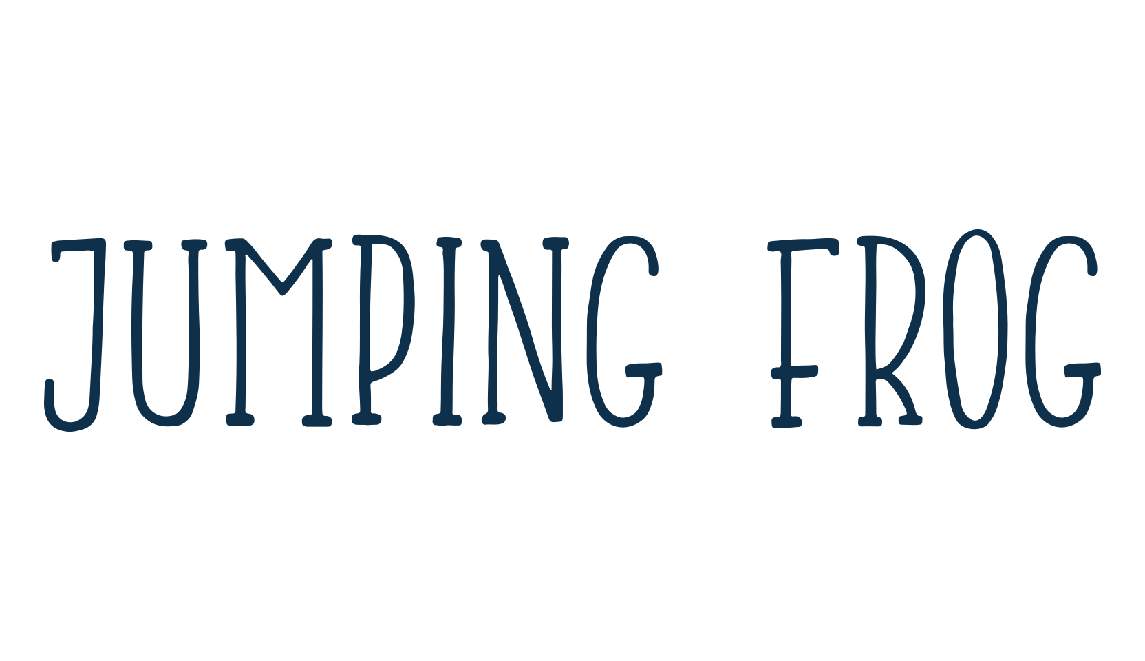Jumping Frog, fancy cartoon decorative font preview