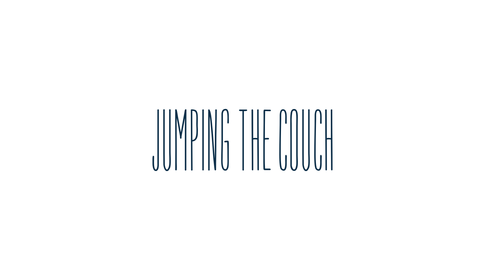 Jumping the Couch, handwriting font preview