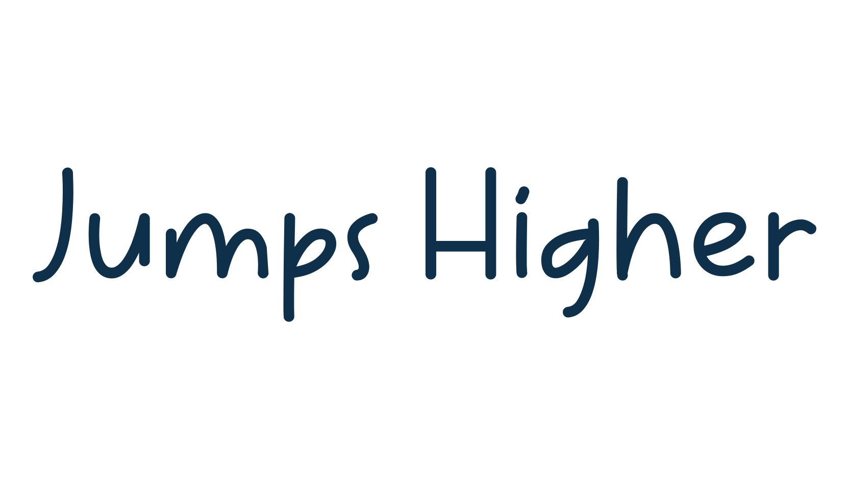 Jumps Higher, handwriting font preview