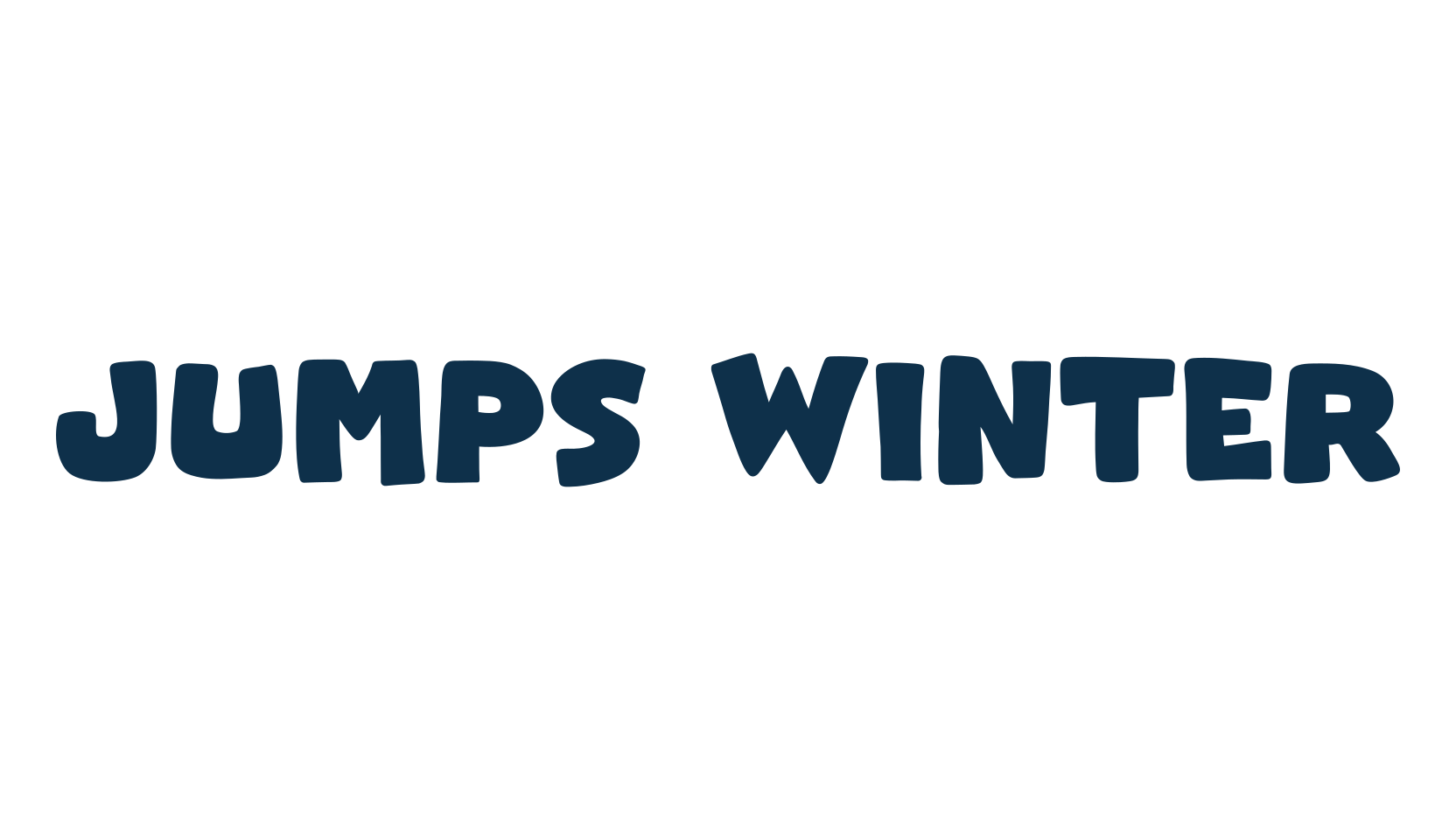 Jumps Winter, fancy cartoon decorative font preview