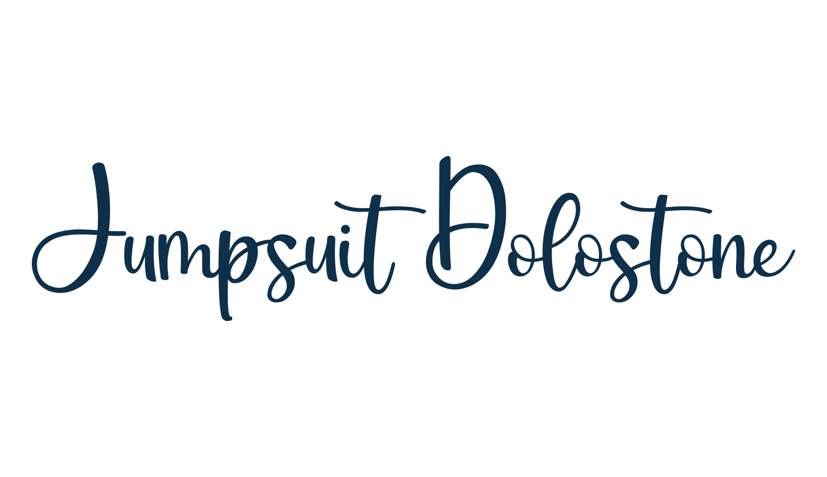 Jumpsuit Dolostone, fancy decorative font preview