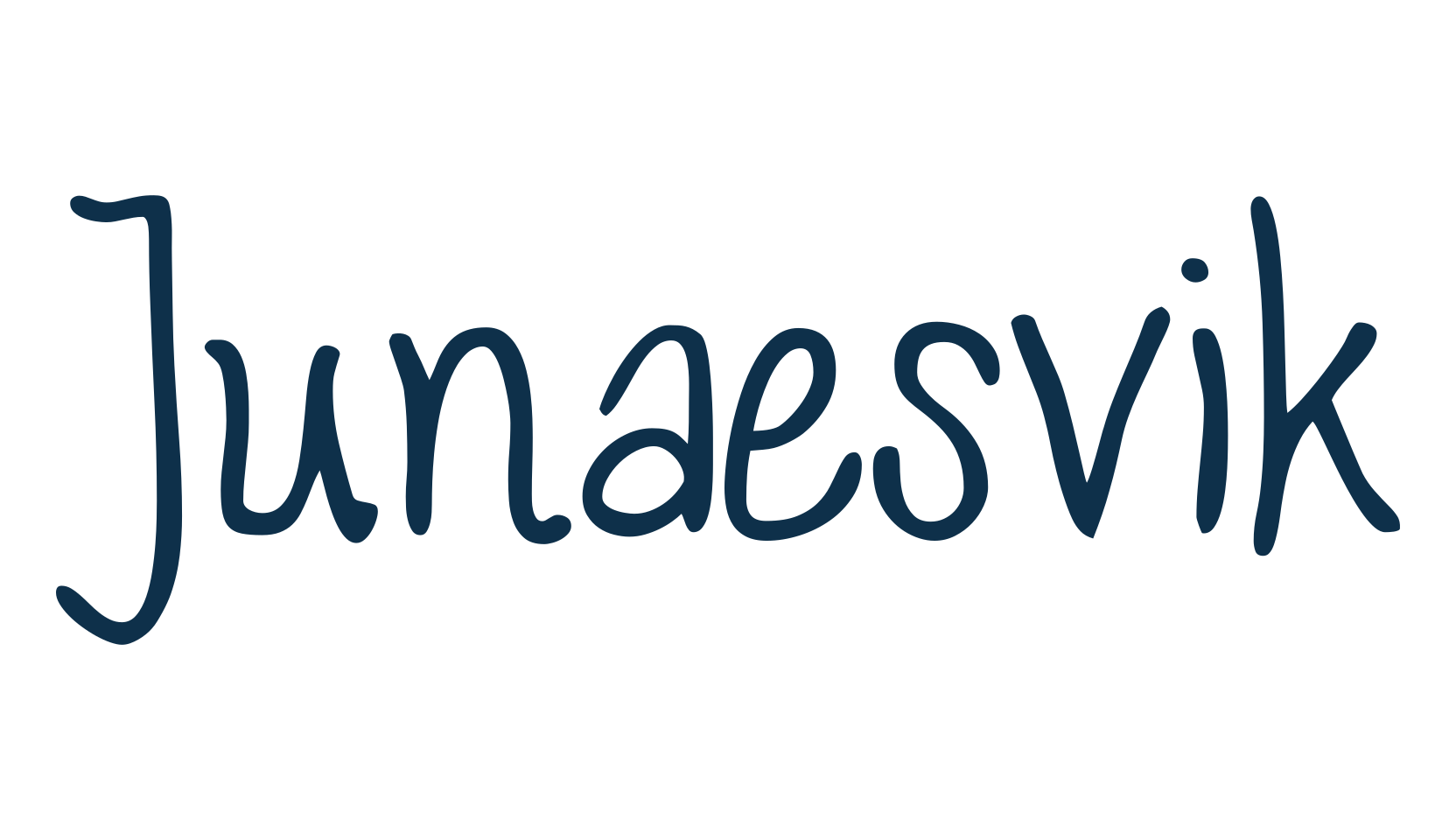 Junaesvik, handwriting font preview